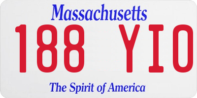 MA license plate 188YI0