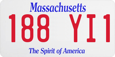 MA license plate 188YI1