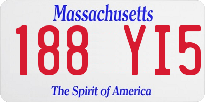 MA license plate 188YI5