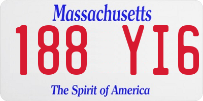 MA license plate 188YI6