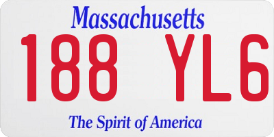 MA license plate 188YL6