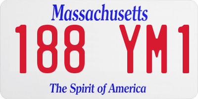 MA license plate 188YM1