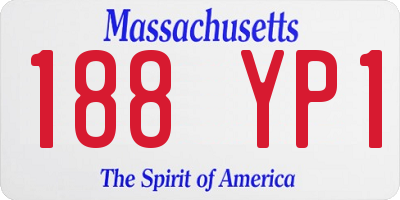 MA license plate 188YP1