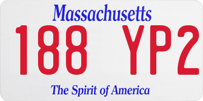 MA license plate 188YP2