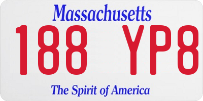 MA license plate 188YP8