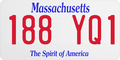 MA license plate 188YQ1