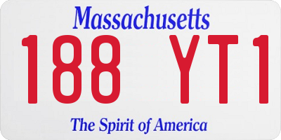 MA license plate 188YT1