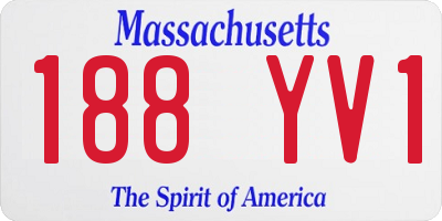 MA license plate 188YV1