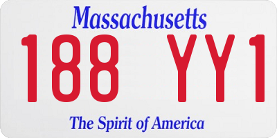 MA license plate 188YY1