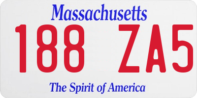 MA license plate 188ZA5