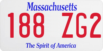 MA license plate 188ZG2