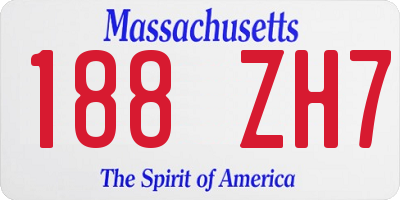 MA license plate 188ZH7