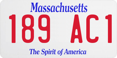 MA license plate 189AC1
