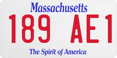 MA license plate 189AE1