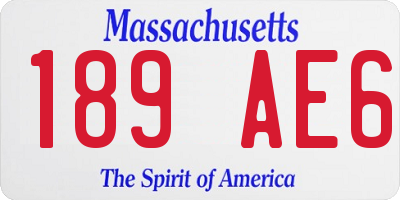 MA license plate 189AE6