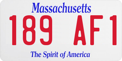 MA license plate 189AF1