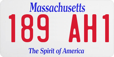 MA license plate 189AH1