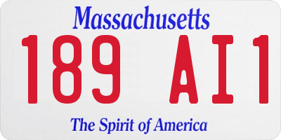 MA license plate 189AI1