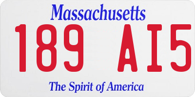 MA license plate 189AI5