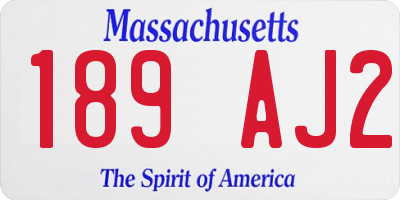 MA license plate 189AJ2