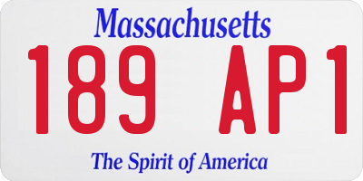 MA license plate 189AP1