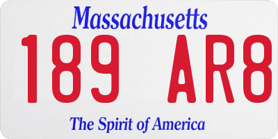 MA license plate 189AR8