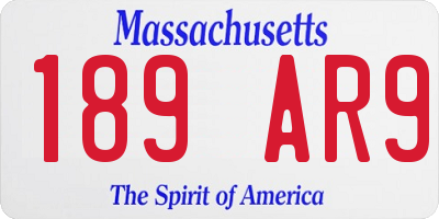 MA license plate 189AR9
