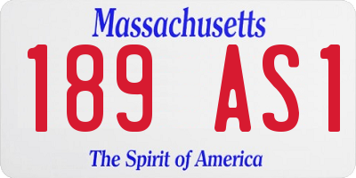 MA license plate 189AS1