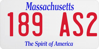 MA license plate 189AS2