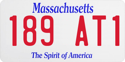 MA license plate 189AT1