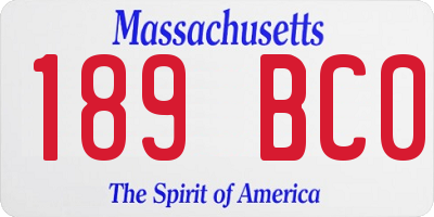MA license plate 189BC0