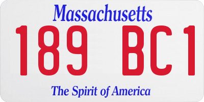 MA license plate 189BC1