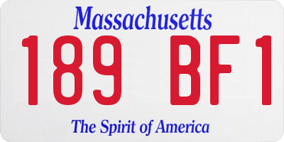 MA license plate 189BF1