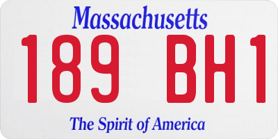 MA license plate 189BH1