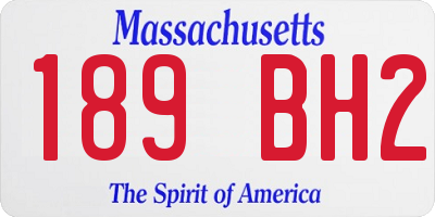 MA license plate 189BH2