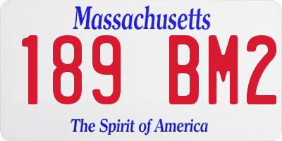MA license plate 189BM2