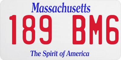 MA license plate 189BM6