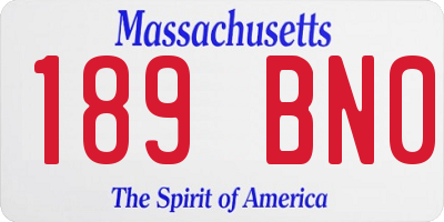 MA license plate 189BN0