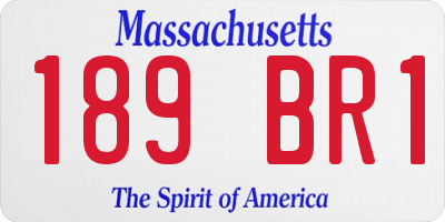 MA license plate 189BR1