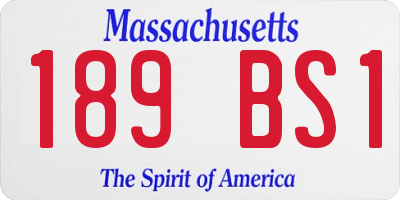 MA license plate 189BS1