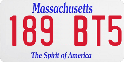 MA license plate 189BT5