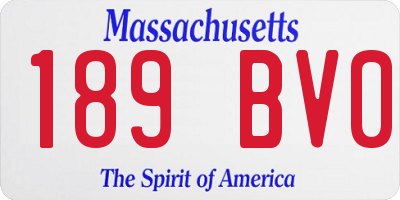 MA license plate 189BV0