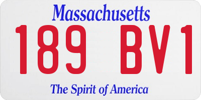 MA license plate 189BV1