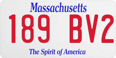 MA license plate 189BV2