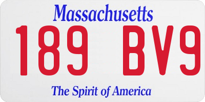 MA license plate 189BV9