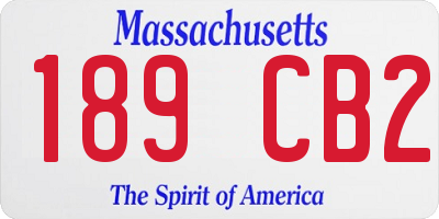 MA license plate 189CB2