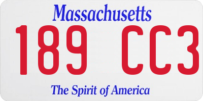 MA license plate 189CC3