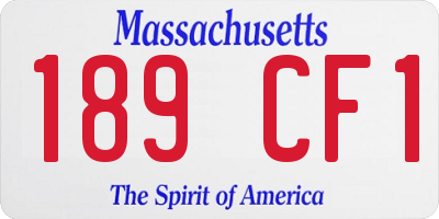 MA license plate 189CF1
