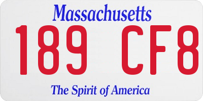 MA license plate 189CF8