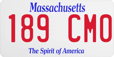 MA license plate 189CM0